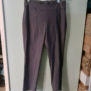 Gray Tribal Fia Straight Leg Pull On Trouser Pants | Size 6 Petite